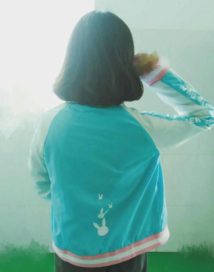 Женская толстовка для девочек Аниме-игра OW D.VA Небесно-Голубой Милый карнавальный