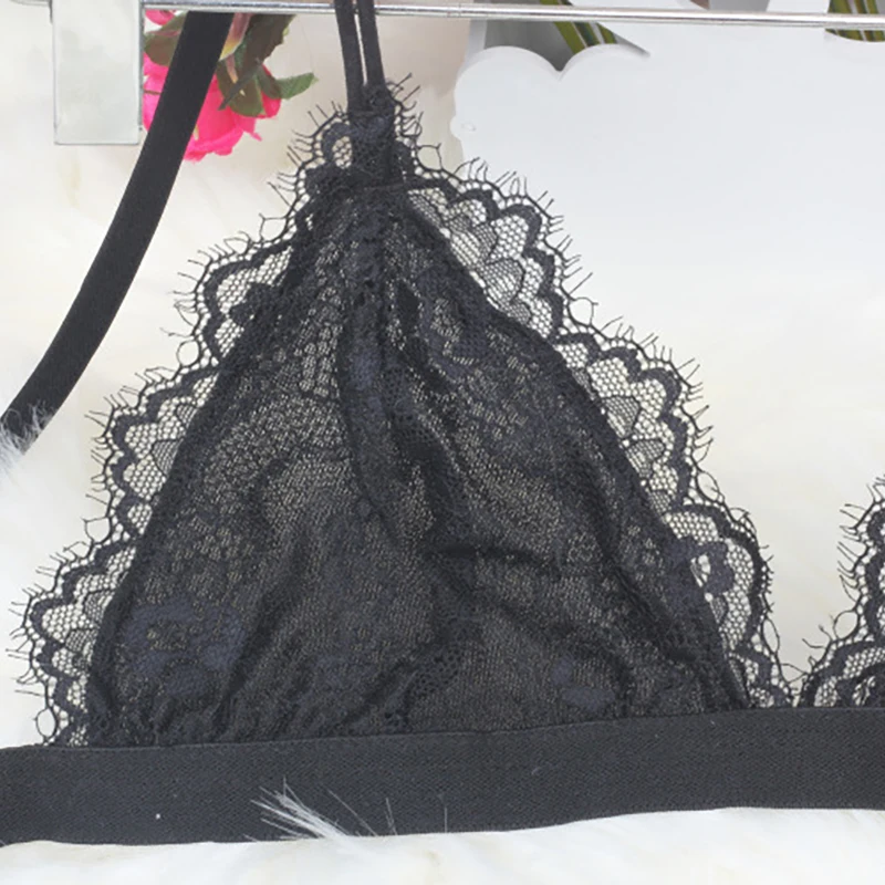 Женское ультратонкое кружевное нижнее белье Bralette с глубоким v образным вырезом