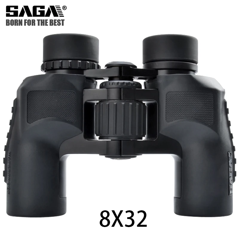 8x32 SAGA 8x32 BAK4 призма Porro бинокль Профессиональный портативный бинокль телескоп для охоты спорта жизни водонепроницаемый - Цвет: 8x32