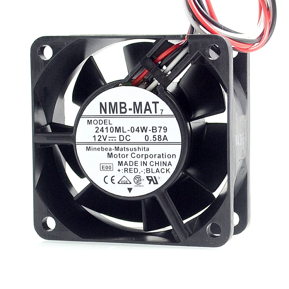 Для оригинального 2410ML 04W B79 6025 6 см 60 мм 12 В 0.58A три провода скорость двойной