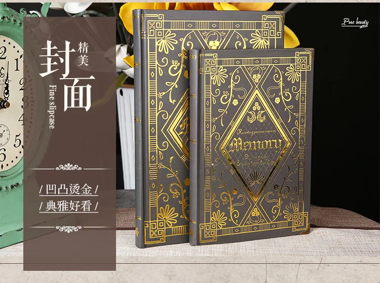 Записная книжка KUANHUA Bronzing с твердой поверхностью дневник A5B5 креативный Ретро толстый блокнот 1 шт