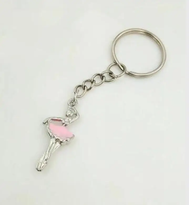 Брелок для ключей балерины из металлического сплава с эмалью брелок сувенирное