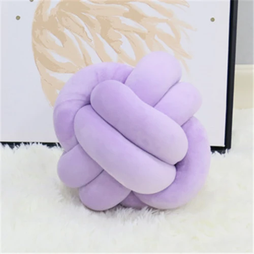 2 tied Purple Большой/маленький плюшевый узел мяч диван патио подушка ручной работы декор комнаты автомобиль отдых офис на заднем сиденье Подушка Дети детские мягкие игрушки подушки - Цвет: 2 tied Purple