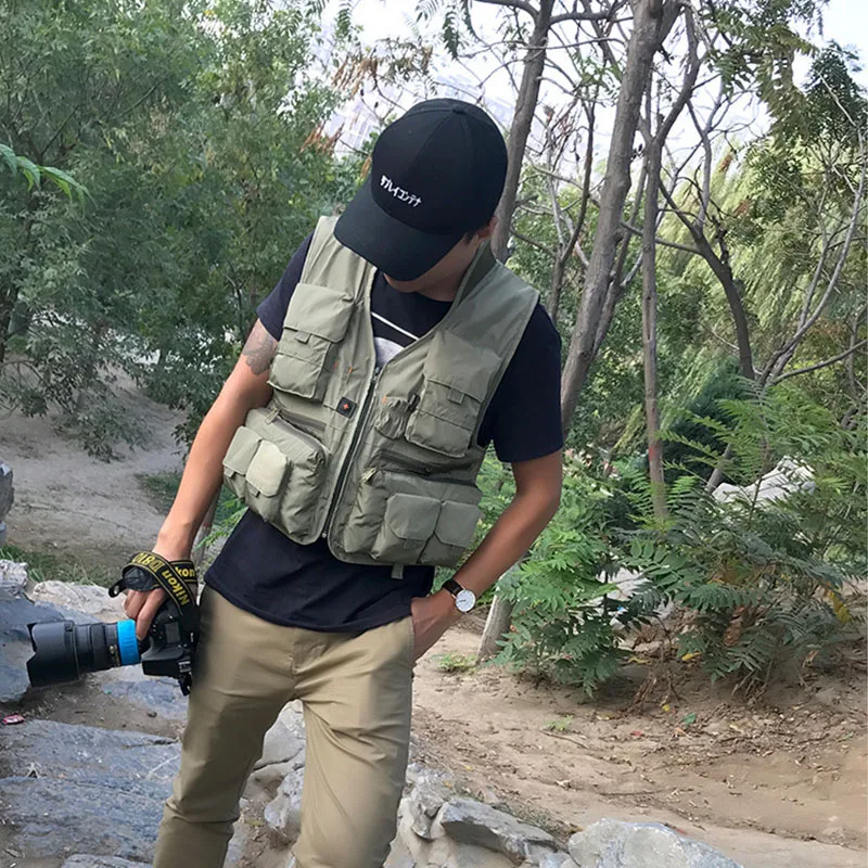 

Hiking Vest Outdoor Hunting Fishing Multi Pocket Breathable Waterproof Combat Tactical CS Field Training Vests Military Travel