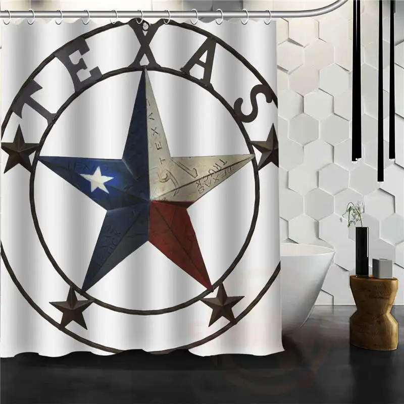 Лучшая занавеска для душа с техасскими звездами на заказ ванной