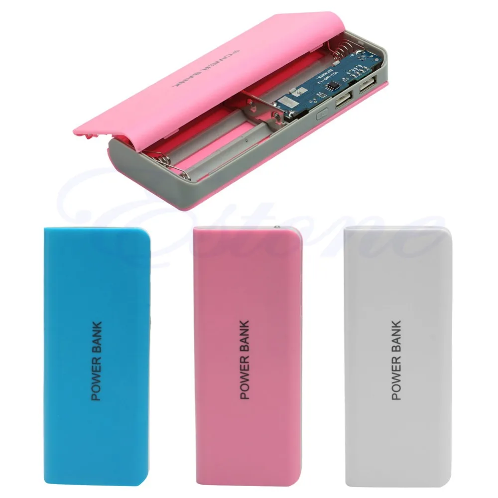 13000mAh USB двойной портативный внешний аккумулятор 5x18650 зарядное устройство для