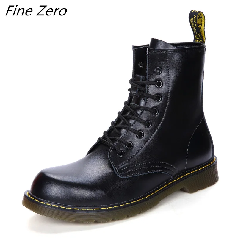 Stylish Men Women Comfortable Leather Sneakers Waterproof Hiking Shoes Man Boots Anti-skid Outdoor Motorcycle Ankle |