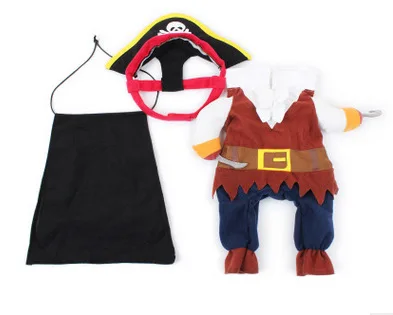 Кота собаки любимчика пиратские Костюмы щенок забавный одежда превратилась