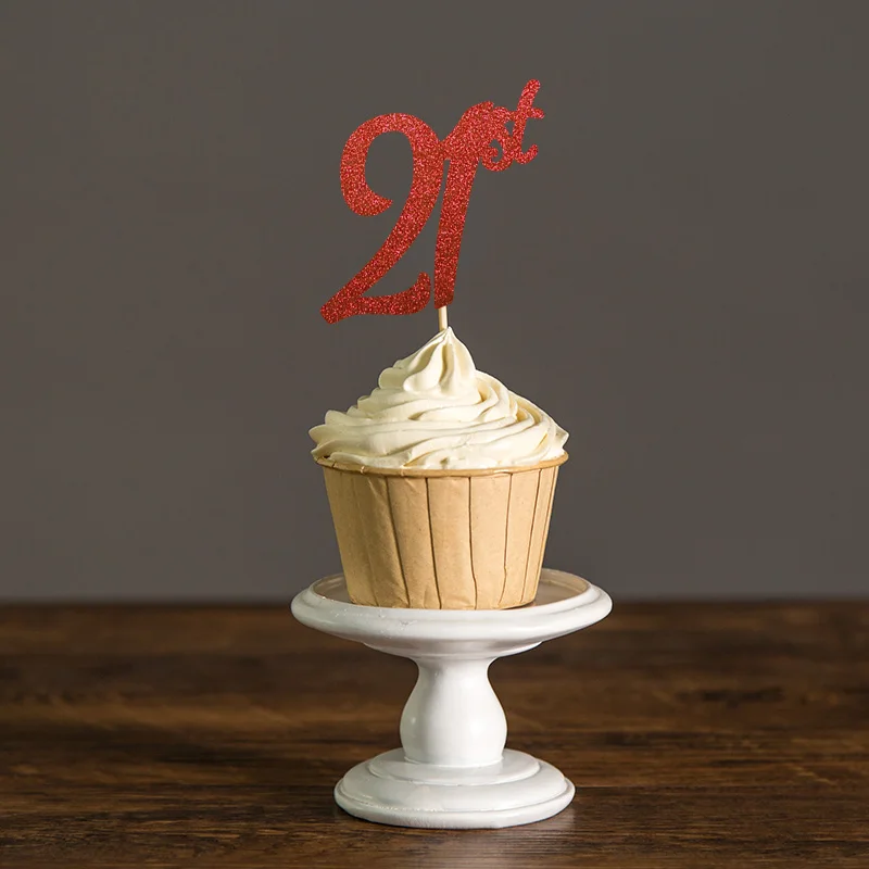 Украшения для дня рождения топпер капкейков 21 век украшение вечерние