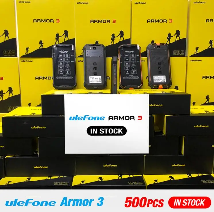 Ulefone Броня 3 Global 10030 мАч рации 5 7 &quotFHD + MT6763T Octa Core 4 ГБ 64 21MP двойной Cam NFC