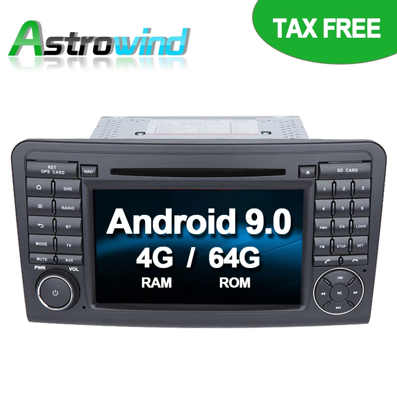64G ROM No Tax Android 9 0 автомобильный dvd-плеер GPS навигация для Mercedes ML Class W164 ML350 GL X164 |