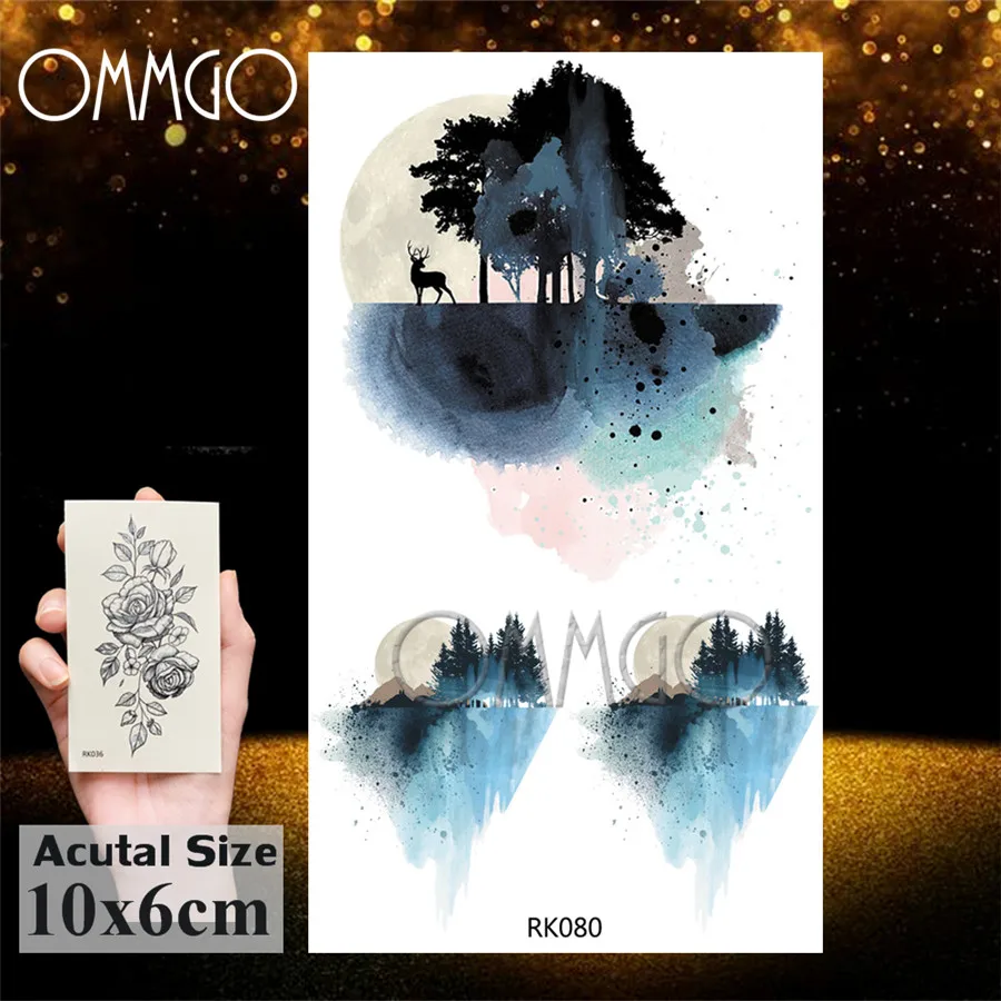 ORK080 OMMGO любовь сексуальная девушка Временные татуировки стикер часть тела поддельные татуировки Косплей Пользовательские татуировки для женщин мужской боди-арт руки водонепроницаемый - Цвет: ORK080