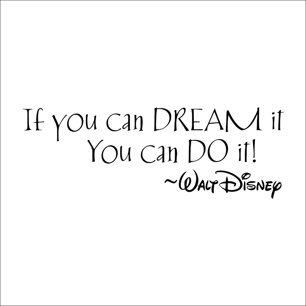 Dream you can do it виниловая наклейка на стену настенная надпись художественная