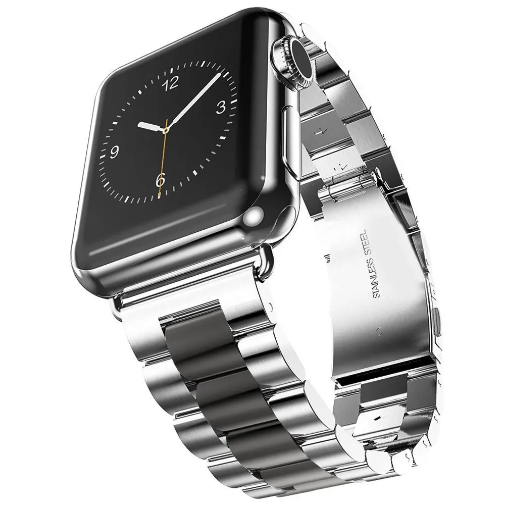 Ремешок для часов из нержавеющей стали Apple Watch 38 мм 42 Ремешки наручных iWatch серии 4 3