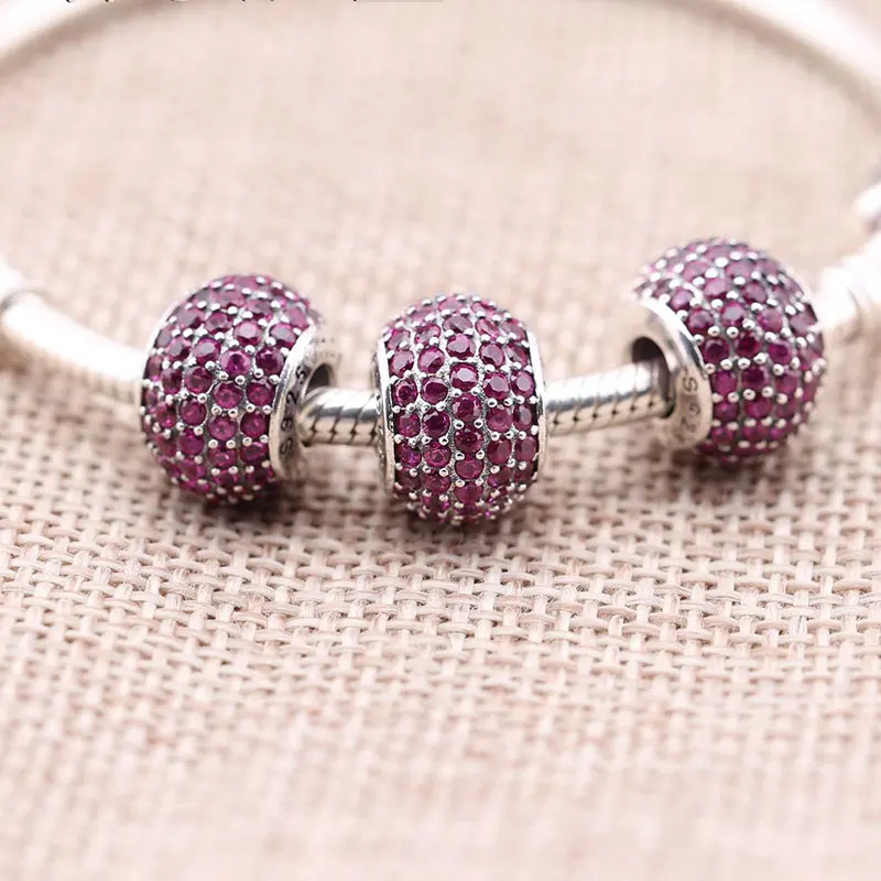 DIY круглый плоский Бусины подходят для Pandora браслет Для женщин ювелирных изделий