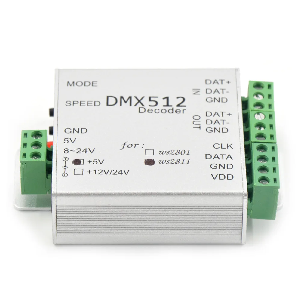Драйвер постоянного тока IC светодиодный декодер DMX512 5 в 12 В полноцветный