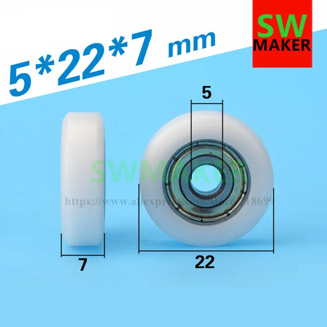Шкив SWMAKER из нейлона и пластика 5*22*7 мм тип F малое колесо роликовый подшипник шкив