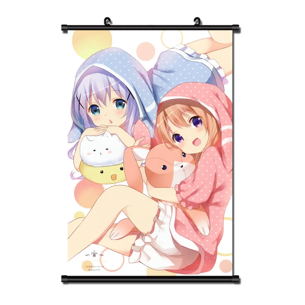 Японское аниме Gochuumon wa Usagi Desuka постер на стену 40x60 см | Дом и сад