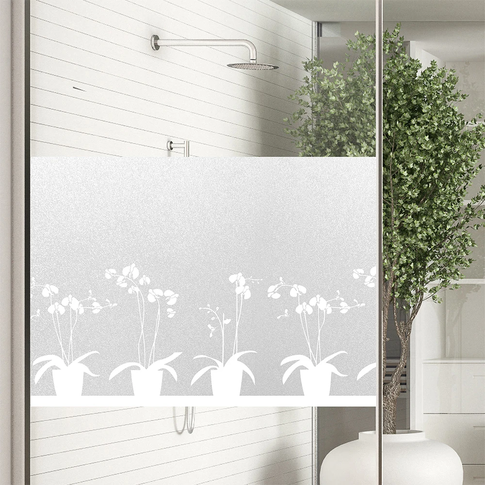 FANCY-FIX Static window film Frosted glass sticker on privacy Waterproof bathroom decorative dropship | Дом и сад