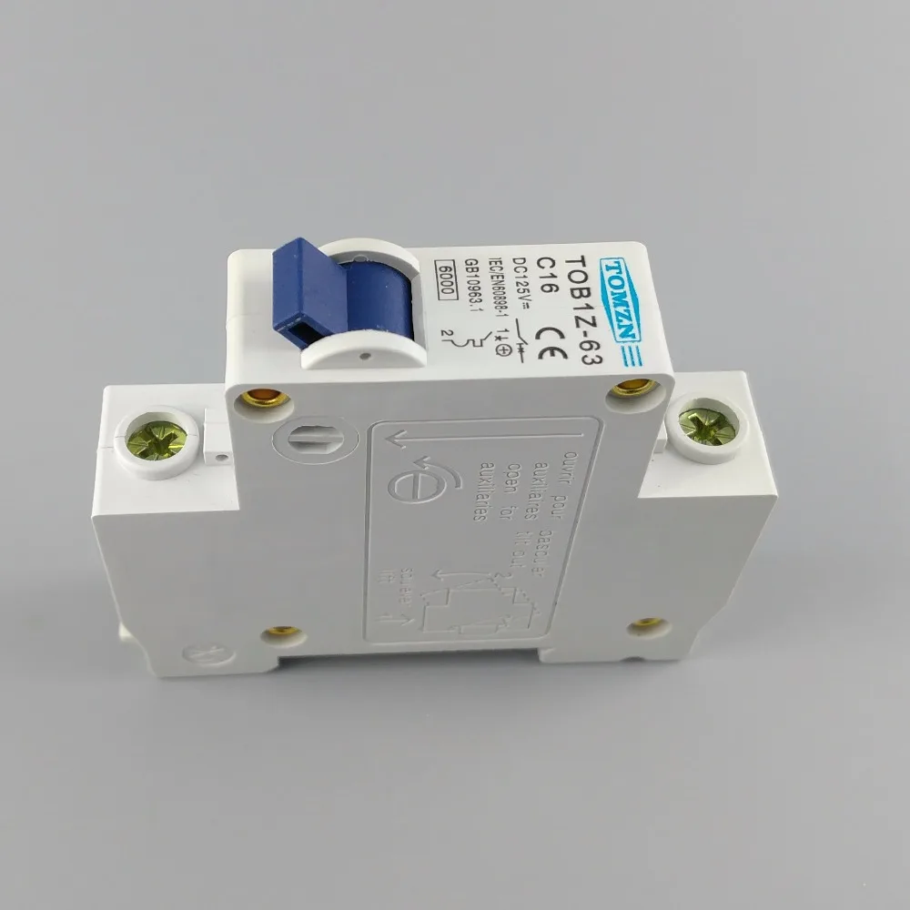 1P 16A DC 125V автоматический выключатель MCB C Кривая