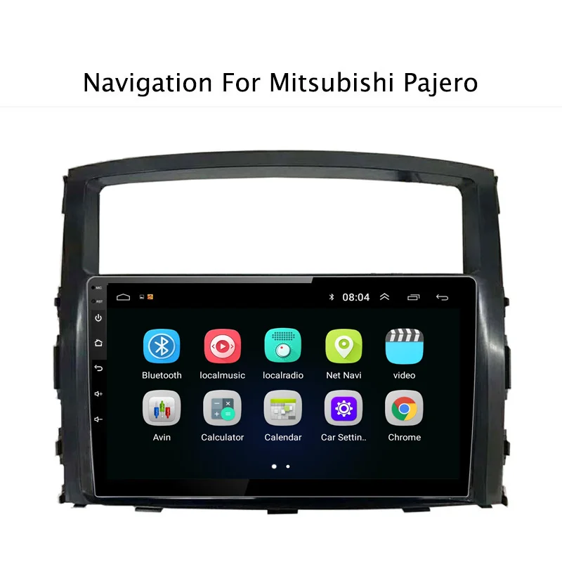Ectwodvd 9&quot Android 8.1 Car DVD Player GPS Navigation For Mitsubishi Pajero 2006 2007 2008 2009 2010 2011 With Radio Stereo |