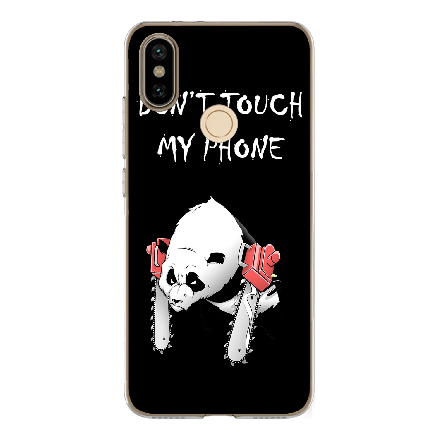 For Xiaomi Mi A2 6X Case Cover 5.99&quot Soft TPU Silicone Cool Middle Finger Smiley Teeth Cat Saw Panda Bear Painted Phone |