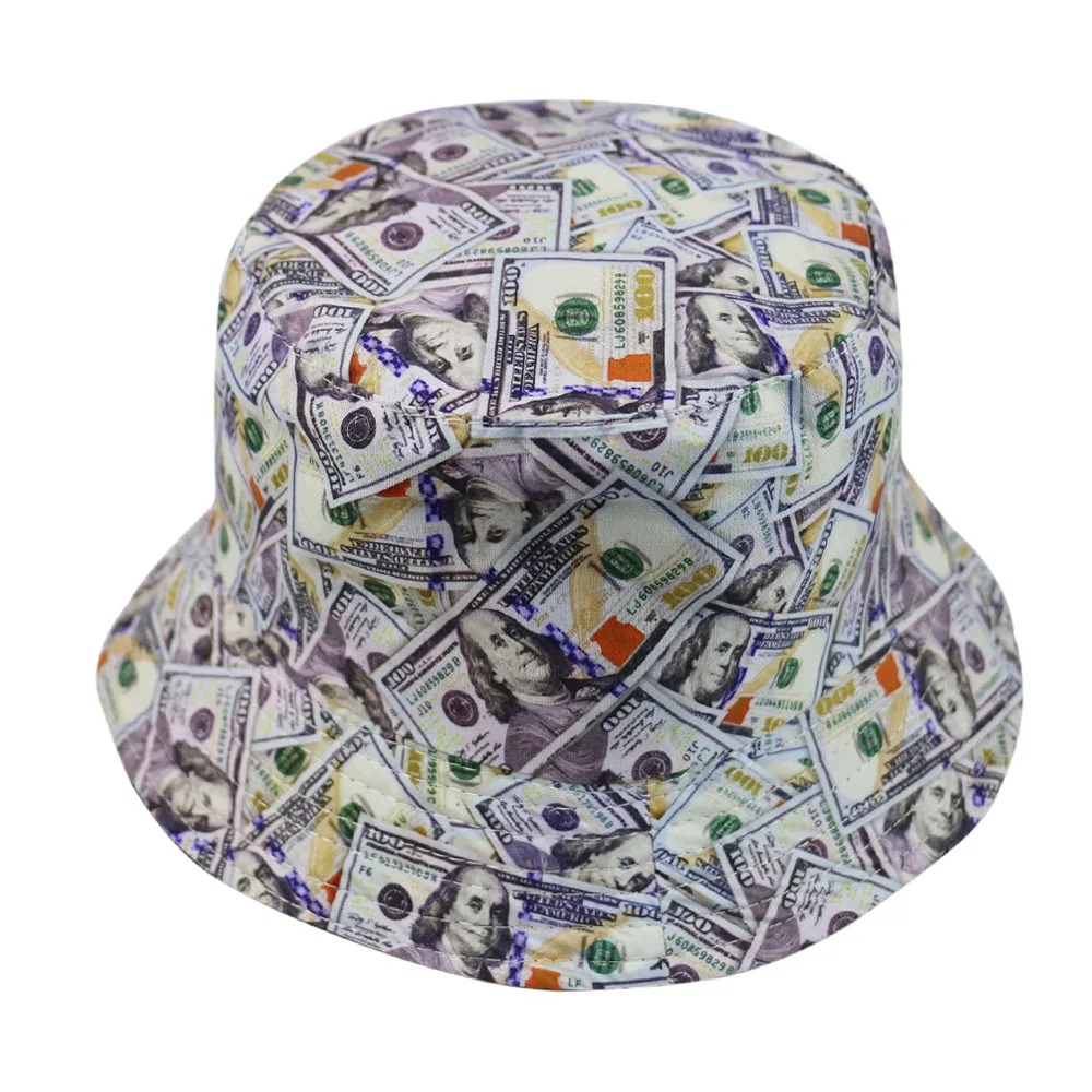 FOXMOTHER доллар шаблон Chapeau Femme рыбак шляпа для мужчин ведро шапки открытый Casquette