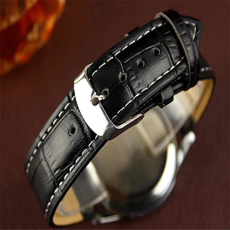 

Dropshipping High Quality Blue Ray Glass Watch Men Leather Wristwatch Women Dress Fashion Business Quartz Saat #D