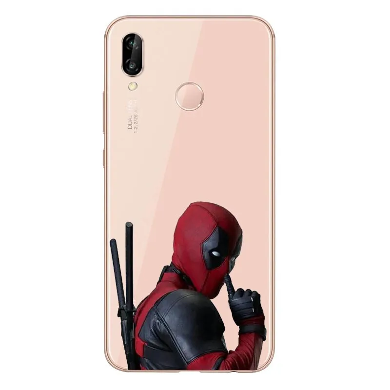 Суперклассный Мягкий силиконовый чехол Marvel Deadpool Super Hero для телефона Huawei P8L P20L P20LITE