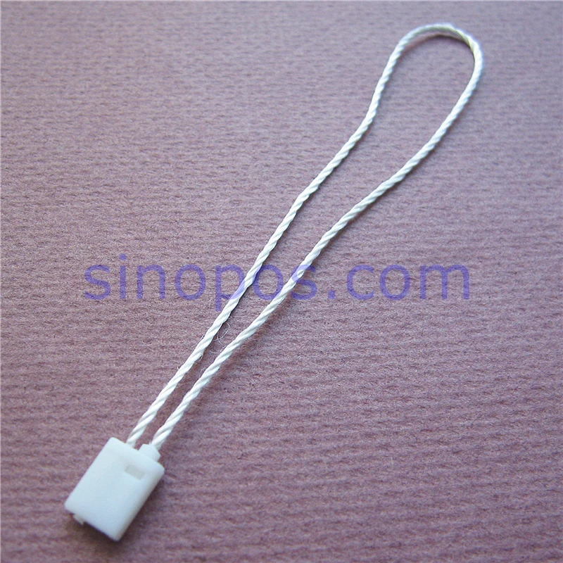 Экономичная пластиковая подвесная бирка черно белая для одежды фиксатор петли