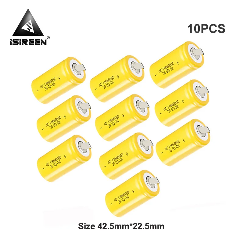 1 2 V 2000mAh SC Ni CD аккумуляторные батареи DIY блоки Subc аккумулятор электроинструменты