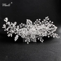 miallo wholesale 2019 new arrivals flowers crystal wedding hair comb bridal hair jewelry ornaments hair clips women headpieces