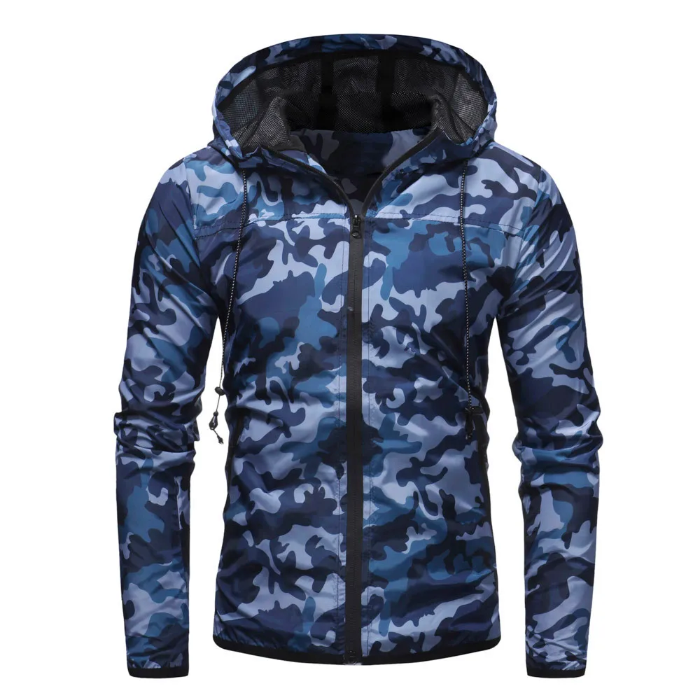 

Hoodie For Mens Mens Autumn Winter Zip Casual Camouflage Slim Pocket Fit Hoodies Jacket CoatNFA