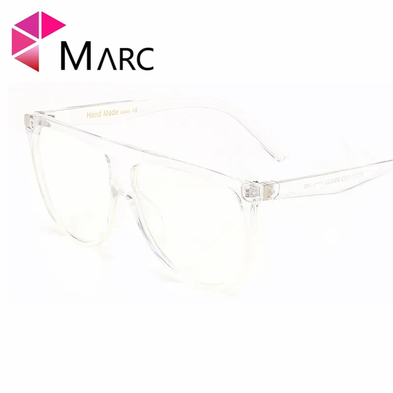 

MARC UV400 WOMEN MEN sunglasse Plastic Oversize Brand designer Gradient Oculos eyewear Gafas Sol Transparent Oval Leopard Clear