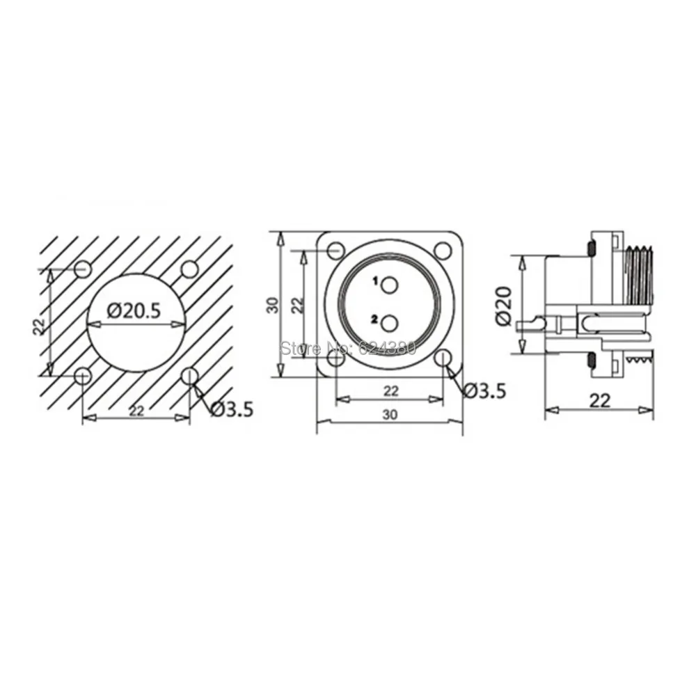 Водонепроницаемый пыленепроницаемый пластиковый Электрический круглый разъем