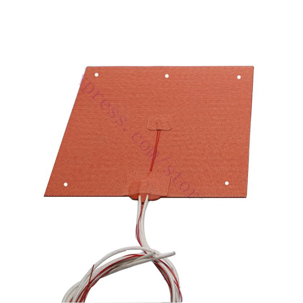 

Материал США! Гибкий 245X245mm силиконовый нагреватель 350 Вт @ 220V/110V с подогревом, алюминиевая плита горячего отжига для Ultimaker 3D-принтеры