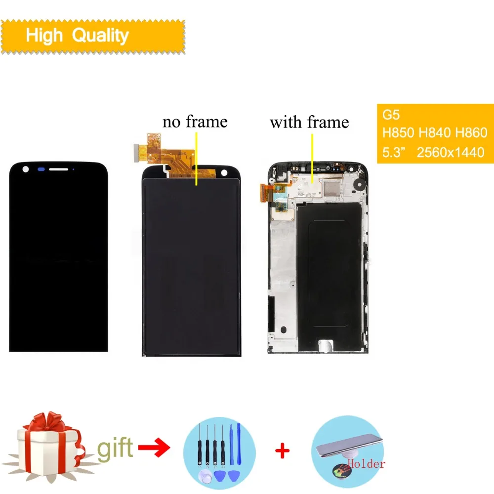 

5,3 "Оригинальный дисплей для LG G5 LCD сенсорный экран с рамкой H840 H850 H860 H830 H820 VS987 LS992 экран для LG G5 ЖК-дисплей