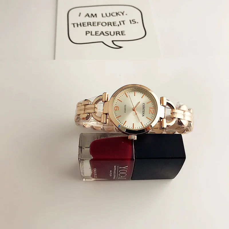 Contena Роскошные Лидирующий бренд Montre часы Femme Модные женские Для женщин Стразы