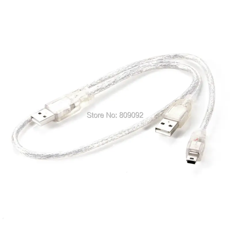 Кабель питания со штекером USB на штекер + 5 контактный кабель хоста OTG Mini для