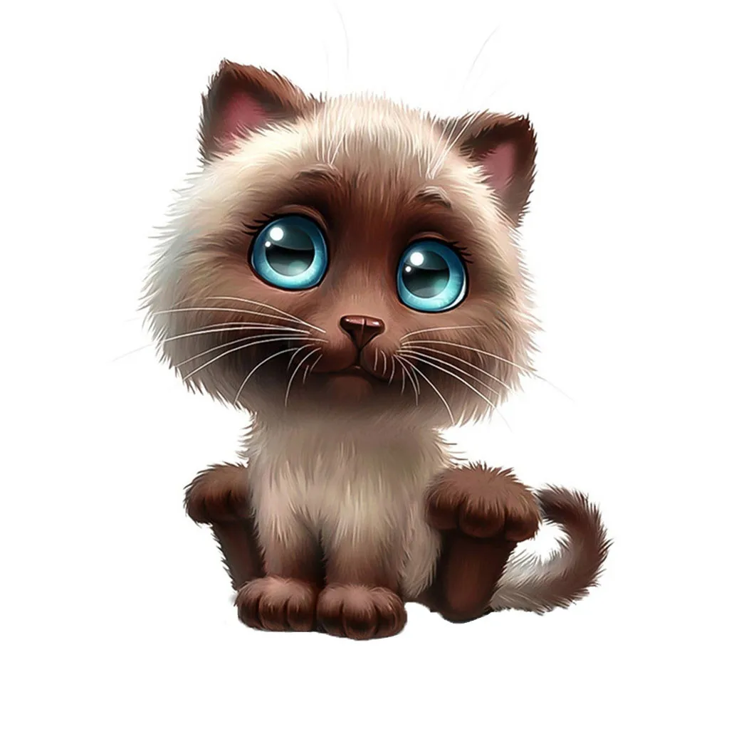 Забавный кузов автомобиля Наклейка животное 3D мультфильм Милая кошка 15 см x 18