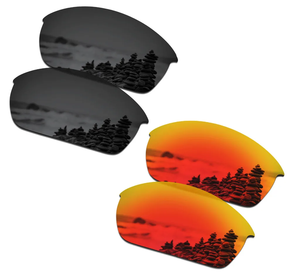 2 пары поляризованных солнцезащитных очков SmartVLT Сменные линзы для Oakley Flak Jacket Stealth