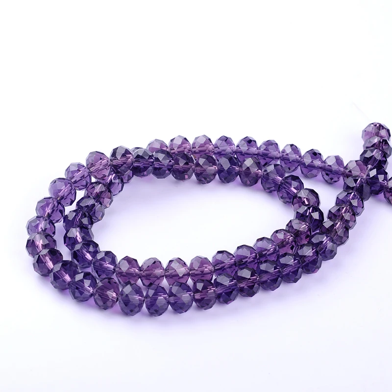 Стеклянные бусины Rondelles россыпью для самостоятельного изготовления браслетов