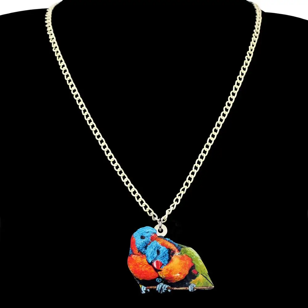 Акриловый кулон в виде попугаев Bonsny австралийский Лори необычное украшение