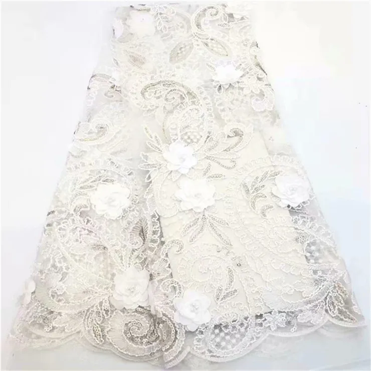 3d кружевная ткань бисер в африканском стиле французская Высококачественная