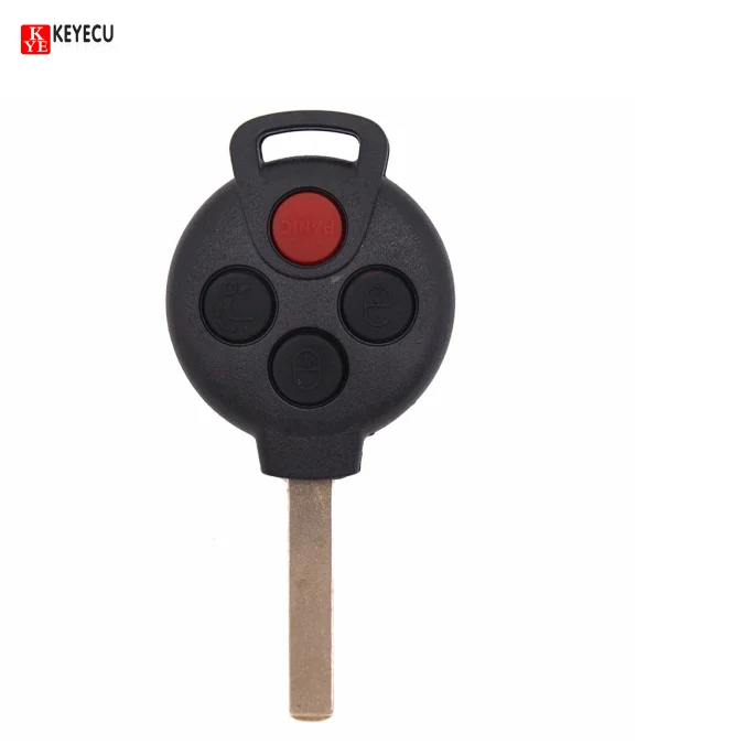 KEYECU Uncut чехол для дистанционного ключа Fob 3 кнопки/4 кнопки SMART Fortwo 450 Forfour 451 Roadstar 2008