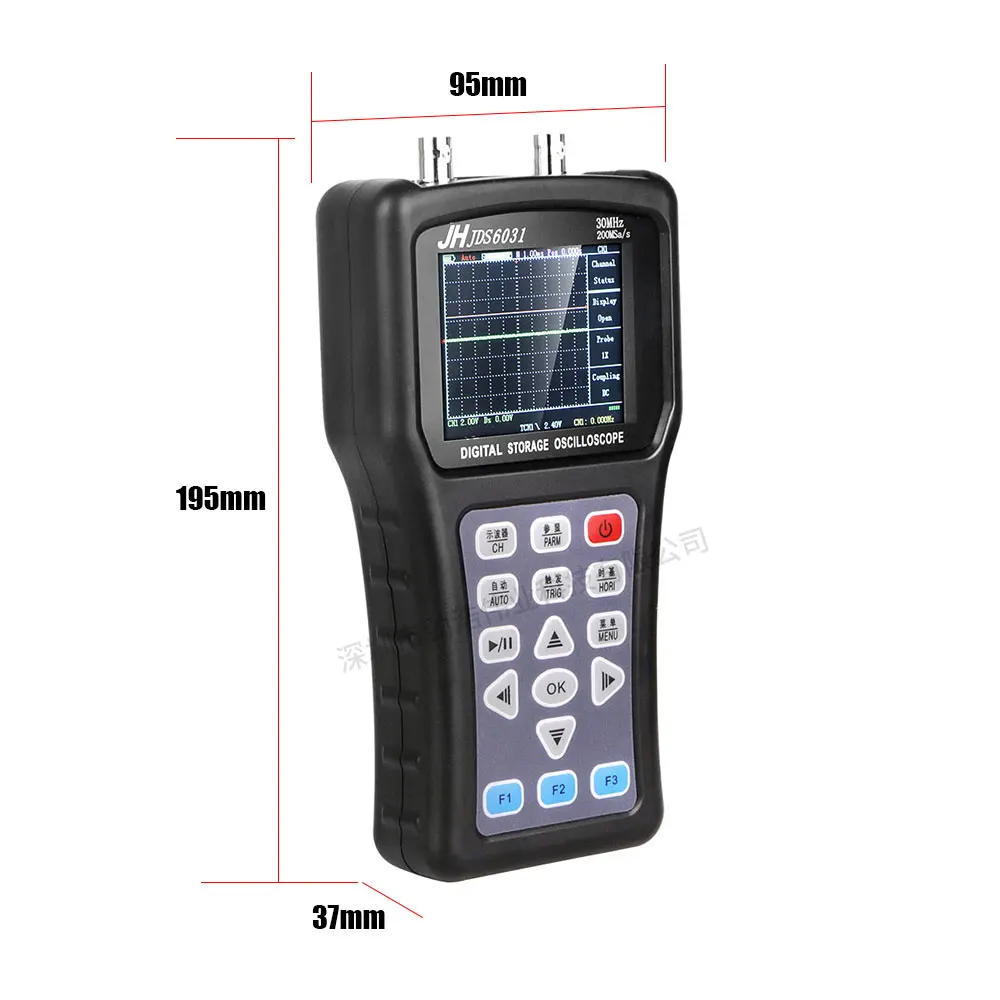 AC110-220v JDS6031 портативный цифровой осциллограф 30 МГц 1-канальный usb осциллографы Pk jds2022a hantek с 18650 батареей