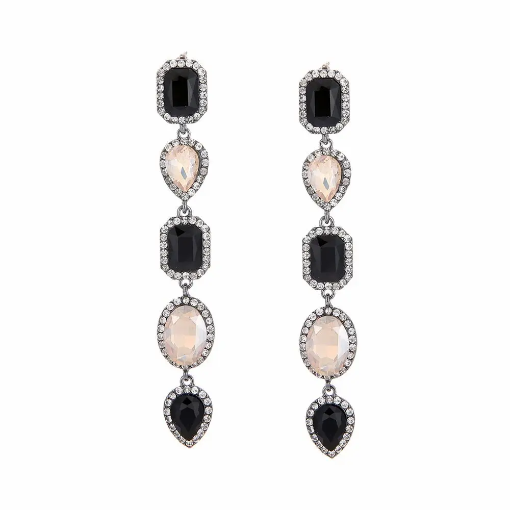 2018 the new European and American geometric dripping long ear studs feature a fashionable flashing eardrop. | Украшения и