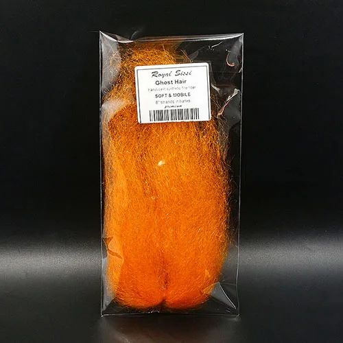 orange PERSUADER 10 опциональный цвет, завязывание мушек, волосы призрака, волокно, полупрозрачное ультратонкое, блестящие синтетические волосы, Стример Летать, рыболовный материал - Цвет: orange