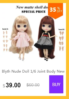 Blyth Joint мужской тела 1/6 кукла без наглазника короткие кудрявые волосы с челкой ледяной подходит для DIY