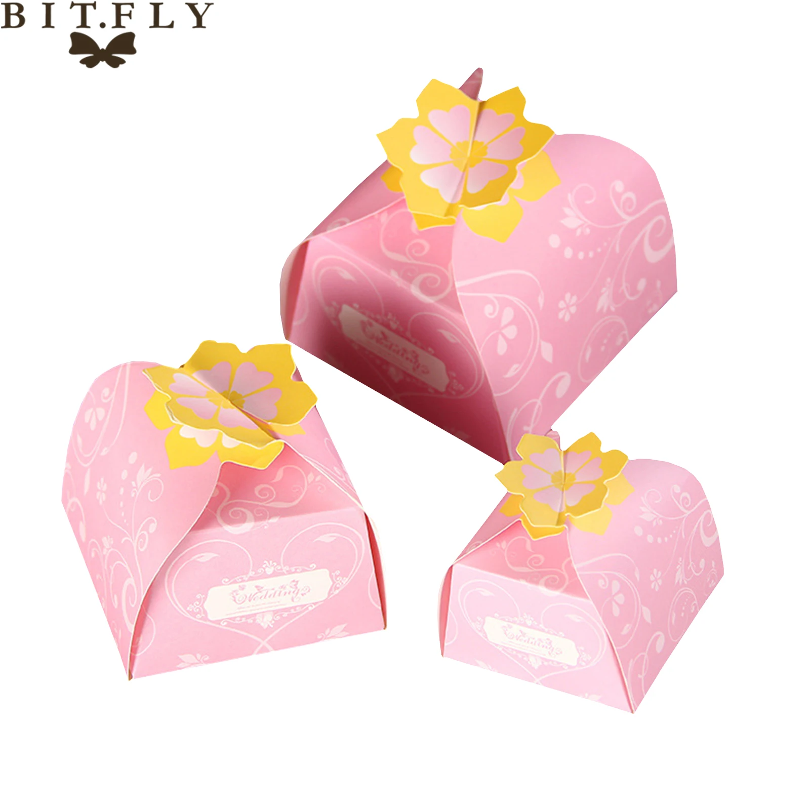 Подарочная коробка с лепестками цветов 5 шт./компл./набор для подарка гостей на